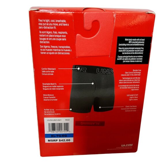 Under Armour Boxerjock  Mens Performance Tech Boxer Briefs 3-Pack Size XL - Picture 2 of 5